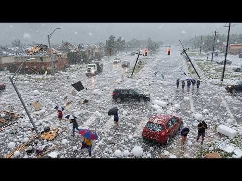 Chaos, Large Hailstorm in South Africa! 
